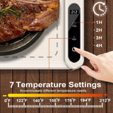 Warming Mat for Food Warmer Heating: Electric Silicone Hot Trays & Warm Buffer Plate 7-Level Temperature Control,Foldable Heat Pad,Keep Dishes Heater,Gift for Kitchen & Party- Cream
