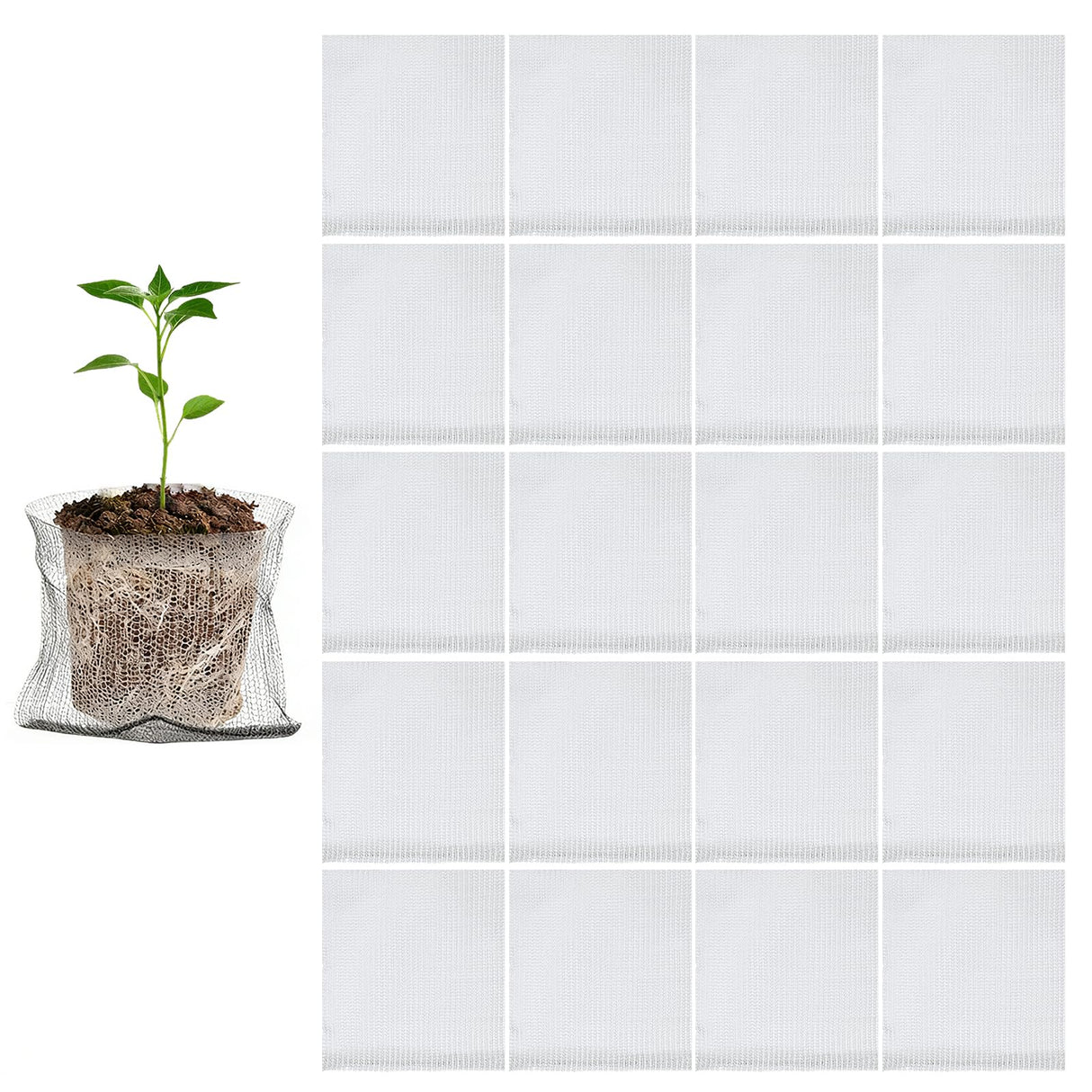 Ryxrhswzp Gopher Baskets 1 Gallon 20 Pcs Root Guard Gopher Proof Wire Mesh Basket 10x9 in Stainless Steel Basket Fruit Protection Bag for Plants Root Barrier
