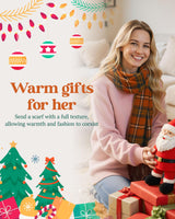 YSense Winter Scarf for Women Long Plaid Scarves Ladies Gifts