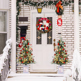 3 Ft Pre-Lit Christmas Tree, Artificial Christmas Trees with Lighting, Xmas Trees with 78 Led Lights, Christmas Decoration for Home, Office, Easy Assembly