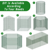 Plant Protectors from Animals - DIY Reusable Plant Cages for Outdoor Plants, Square Mesh Plant Covers Kits, 12"x12" Panels (6/18/30 Pcs) (18, Dark Green)