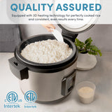 AROMA Commercial Rice Cooker for Restaurant (64 Cups Cooked) and Automatic Commercial Rice Warmer with Bonded Granite® Pot