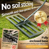HamRoRung Lawn Leveling Rake -31.5''x11.8'' Heavy Duty Leveling Rake, Ergonomic Handle, Professional Ground Leveler for Yard, Soil, Grading, Gravel, Seeding, Do Not Hurt Turf, Save Effort
