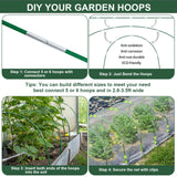 Aierden 36Pcs Garden Hoops for Raised Beds,6 Sets of 8FT Long Greenhouse Hoops Grow Tunnel, Fiberglass Support Hoops Frame for Fabric Netting,DIY Plant Support Garden Stakes for Row Cover