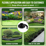 Landscape Edging, 3" x 66' Garden Edging, No Dig Edging for Landscaping with 80 Pcs Anchoring Spikes, Flexible Landscape Border Edging for Landscaping, Yard Lawn, Flower Beds(Black)