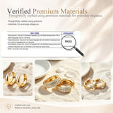 Wgoud 12 Pairs Small 14K Gold Plated Chunky Hoop Earrings for Women Hypoallergenic Lightweight Gold/Silver Hoop Earring Set for Sensitive Ears Trendy Cartilage Huggie Hoops Stacks for Multiple Piercing Jewelry (Gold-6 pairs- round)