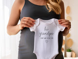 Hi Grandpa I Can't Wait To Meet You Pregnancy Announcement Infant Bodysuit - Surprise Gift For Grandpa (White)