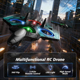 FUNPX Foam RC Plane with 3 Drone Batteries and 3*AAA Batteries (Black/Blue)