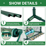 GreenGiggle Crop Cage for Garden,98"x49"x49" Tunnel Plant Netting Cover with Zipper,Garden Bed Cover for Protection for Vegetables Fruits,Garden Cage for Plant and Animal