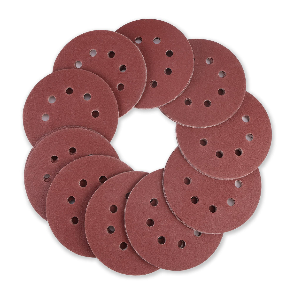 WORKPRO 100-Piece 220 Grit Sanding Discs - 5-Inch 8-Hole Hook and Loop Sandpaper for Random Orbital Sander (Not for Oscillating Tools or Mouse Sander)