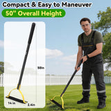COCONUT 50 Inch Manual Weed Wacker with Double Serrated Blade