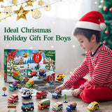 2026 Advent Calendar for Kids Boys, 24 Days Toy Cars with Scene Accessories