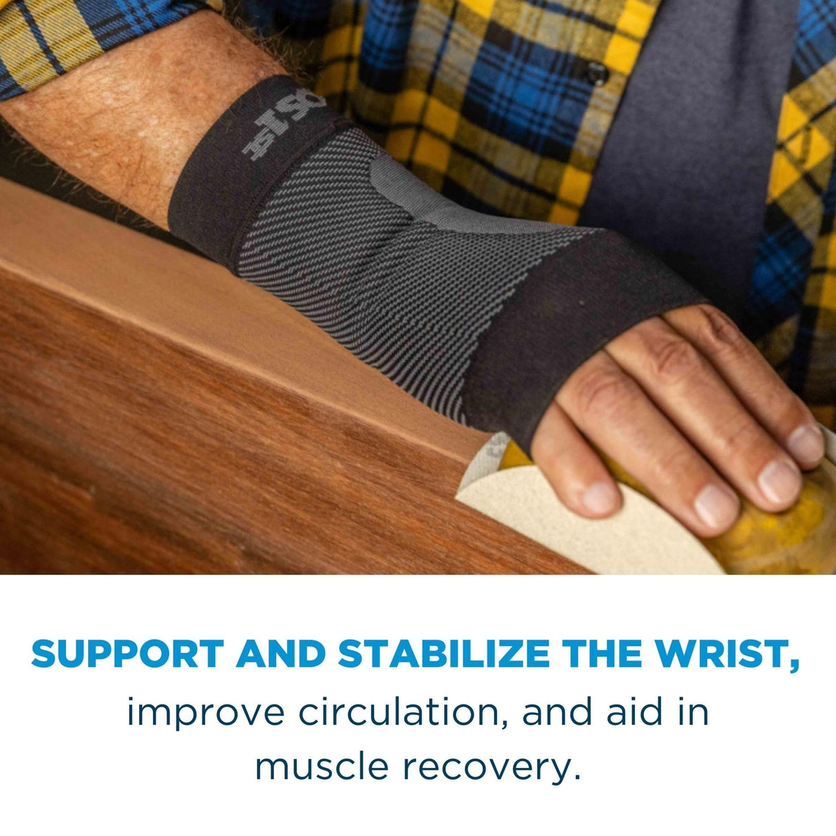 OrthoSleeve Newly Redesigned Patented WS6 Compression Orthopedic Brace - Compression Wrist Sleeve for Boosting, Pain Relief, Arthritis, Carpal Tunnel