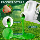 Threlaco 1 Gallon Turf Glue for Artificial Grass Artificial Turf Glue Tape Grass Paint Concentrate Carpet Green Adhesive for Synthetic Surfaces