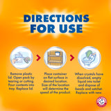 Arm & Hammer Clean Burst Moisture Absorber and Odor Eliminator Tubs, 14 oz, 3 Pack, Attract and Trap Excess Moisture, Eliminate Musty Odors, Convenient and Effective, White