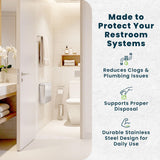 Alpine Sanitary Napkin Receptacle – Wall Mounted Tampon Holder For Bathroom Provides Clean & Odor-Free Restroom for Home, Office & Public Restrooms (Stainless steel)