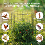 Wedmetal 30 Pcs Plant Protectors from Animals,Protect Plants from Deer 10 Sets Metal Plant Cages Animal Intrusion Barrier Wire Mesh Easy to Assemble/Store Vegetable Garden Protection 12 * 12“