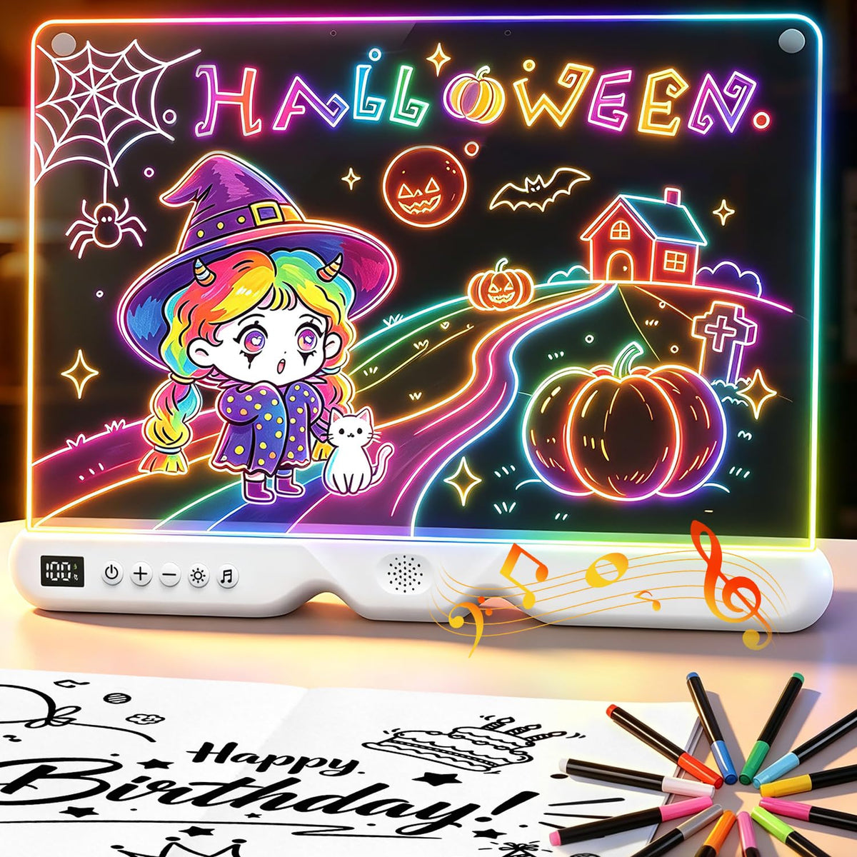 Musical LED Drawing Board Christmas Birthday Gifts for Girls/Boys