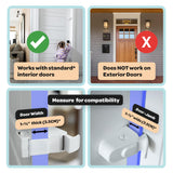 Huglock - The Snap-On Door Lock Kids Can't Reach or Defeat - No Tools or Adhesives Required - Works With Door Knob, Lever or Handle - Childproof Safety Locks are Toddler, Baby and Child Proof (1 Pack)