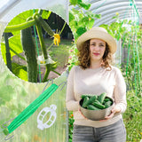 HFXXAD 70Pcs Tomato Hooks with String, Tomato Support Hooks, Tomato Holder Hooks & Plant Support Clips with 33.3ft Twine to Prevent Tomatoes from Pinching or Falling Off