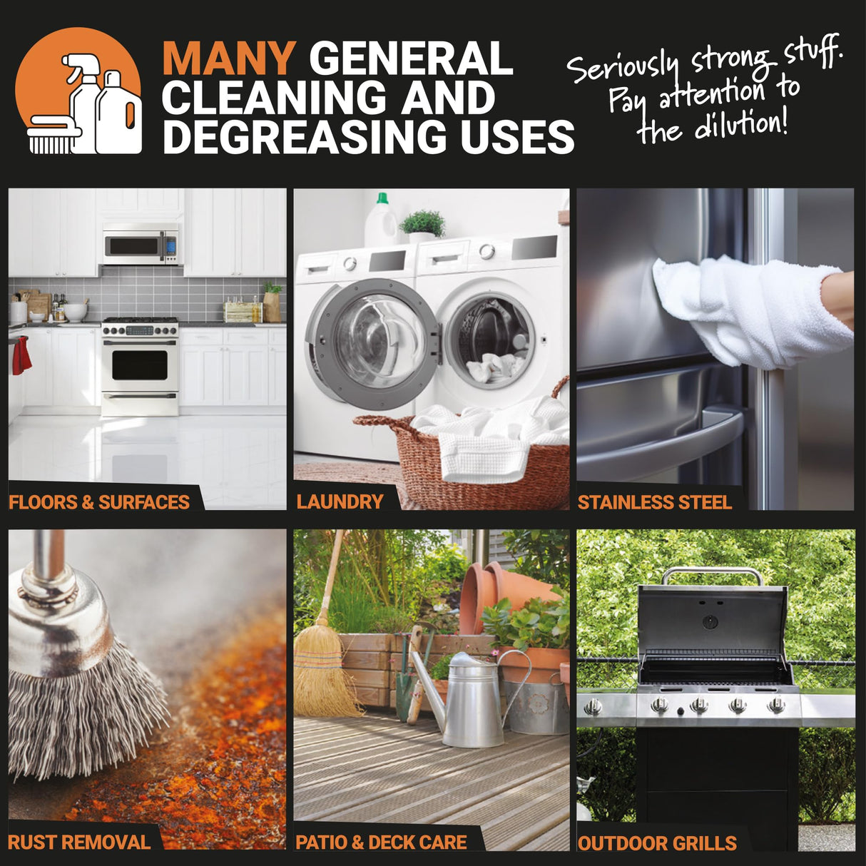 Calyptus 50% Pure Concentrated Vinegar | Maximum-Performance (12.5X) Power | Technical Grade | Dilutes Easily to 5% Acidity (1.5 Cups per Gallon) | Home and Outdoor Cleaning Concentrate | 4 Gallon