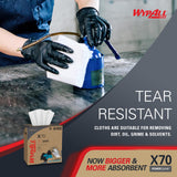 WypAll PowerClean X70 Cloths Medium Duty Wipes (41455), Pop-Up Box, Long Lasting Towels, White (10 Packs of 96 Sheets, 960 Sheet Total)