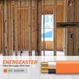 Energeaster 10/2 NM-B Wire,with Ground Indoor Electrical Copper Wire，10 Gauge Wire 2 Conductor Non-Metallic Sheathed Copper Cable(25FT Orange)