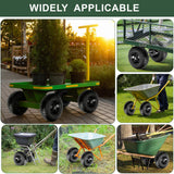 Taifa 1 PC 13 Inch Rubber Solid Flat Free Replacement Tires and Wheels 4.00-6 with 5/8'' Axle Bore Hole, Air Less Wheel for Wheelbarrow/Wagon/Hand Truck/Trolley/Garden Scooter etc.