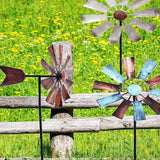 BinaryABC Outdoor Yard Windmill Metal Wind Spinner,Wind Sculptures Spinners Yard Decor Pinwheel,for Garden Yard Lawn Patio Decoration