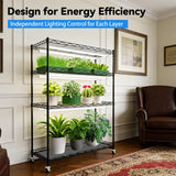 JESLED Indoor Greenhouse with Grow Light, 35.4x13.8x59IN