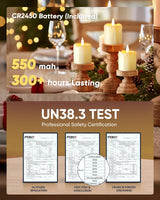 Homemory 12Pack 2" x 2" Timer Remote Control Flameless Votive Candles, Realistic Battery Operated Fake Candles for Christmas, Wedding, Home Decorations