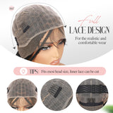 Fancy Hair 32" Braided Wig Square Knotless Box Braided Wigs for Black Women Full Double Lace Glueless Braids Wig with Baby Hair Synthetic Black Braided Wig for African American Women(Updated Version)