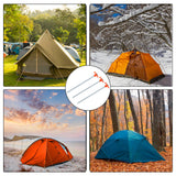 Yesland 24 Pack Tent Stake Heavy Duty, 10 Inch Non-Rust Metal Tent Pegs Ground Yard Stake Tent Spikes for Camping Patio, Garden, Canopies, Grassland, Outdoor, Hiking, Orange