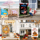 CDLong Seasonal Garden Flag Set of 12 Double Sided 12 x 18 Inch Yard Flag, Small garden flags for outside, Christmas Spring Seasonal Flag for Outdoor Holiday Decorations