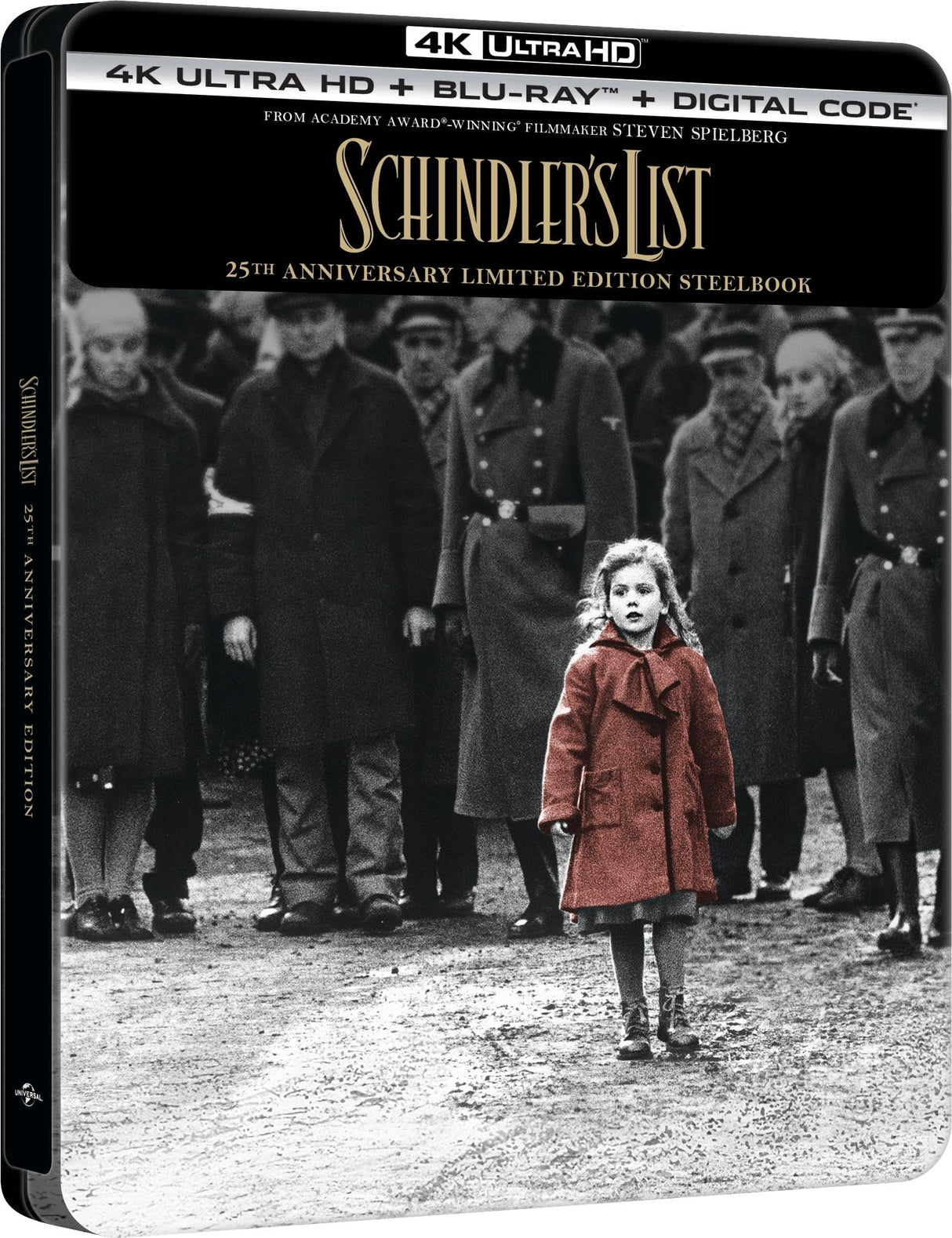 Schindler's List - 25th Anniversary Limited Edition Steelbook 4K Ultra HD + Blu-ray + Digital