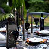 YOROXRG 12PCS 10-Inch Black Bleeding Taper Candles,Vampire Tears Taper Candles- Unscented Ideal for Halloween, Christmas, Rituals, and Themed Party Decor