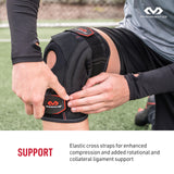 McDavid Knee Brace Support with Side Stays, Compression Knee Sleeve & Cross Straps for Patellar Tendon Support, Tendonitis, Arthritis Pain Relief, Recovery, Knee Brace for Men and Women