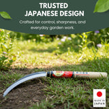 Hounen Miyawaki Nejiri Kama Weeder – Japanese Weeding Sickle, Twisted Stainless Steel, 4.7 in (12 cm) Blade, 13 in (33 cm), Root Slicer for Garden Beds & Crabgrass, Made in Japan (Japanese Steel)