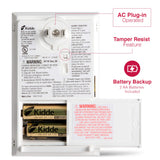 Kidde Carbon Monoxide Detector, Plug-in Carbon Monoxide Detector with AA Battery Backup, 85 dB Alarm, LED Status Light Indicators, 3rd Edition