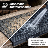 Rubber Stair Treads Outdoor 35"x10" 5-Pack - Heavy-Duty Outdoor Stair Treads Non-Slip Weather Resistant - Exterior Rubber Mats for Wooden Steps - Anti Slip Step Covers by Thunder Grip