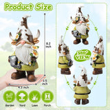 Garden Gnomes Statue Farm Cow Gnome Figurine, Outdoor Animal Decor for Yard