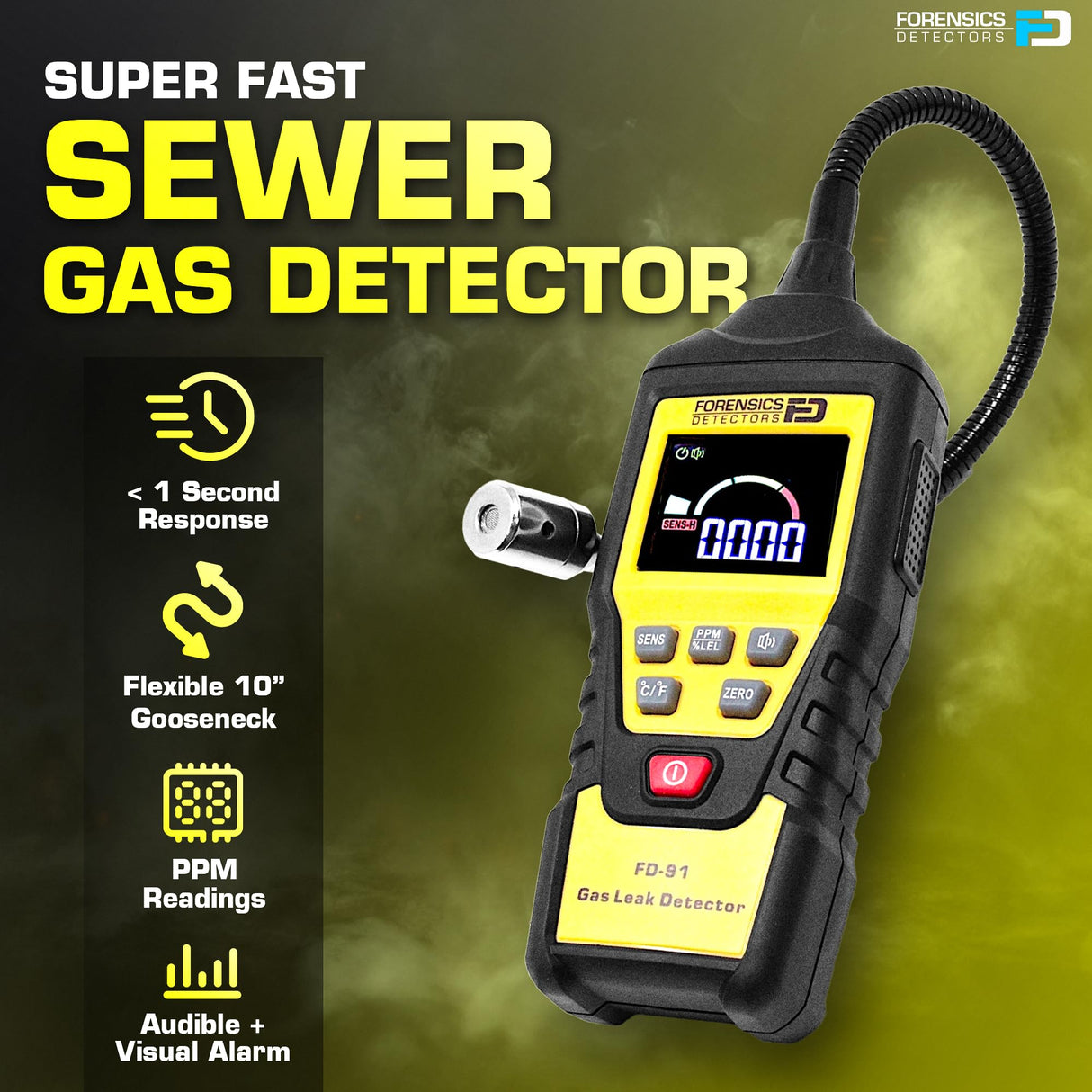 Sewer Gas Leak Detector | Super Fast | 10ft Drop Test Pass | Rotten Egg Smell