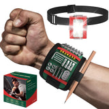 UUP Magnetic Wrist band with LED Light, Magnet Tool Belt Wrist Band for Screw and Nail, Adjustable Wrist Tool Holder, Father‘s Day Gifts for Men, Dad, Him, Mechanic, Woodworker, Handyman