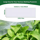 10 * 33FT Ultra Fine Garden Mesh Netting Pest Barrier, White Plant Covers for Outdoor Patio Greenhouse Crop Vegetables Fruit Flower Garden Protection, Row Covers Fabric Screen Insect Bug Bird Netting