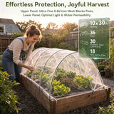 Garden Netting Kit, 10x30FT Ultra Fine Garden Mesh Netting with 6 Sets Garden Hoops, Insect Netting for Garden Protection Plant Covers, Garden Netting for Raised Beds Plant Fruit Flowers Protection