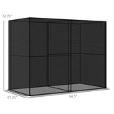Outsunny 8' x 4' x 6' Crop Cage with Zippered Doors Vegetable Garden, Black