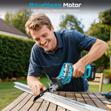 SEESII Reciprocating Saw Cordless, Variable Speed 3500 RPM Brushless Motor with 6 Saw Blades, 2 x 4.0Ah Batteries, LED Light, Tool‑Free Blade Change, Portable for Wood PVC Cutting