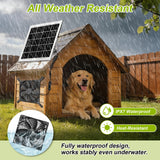 7.1" Solar Powered Exhaust Fan, 16.5 ft Cord + 25W Solar Panel Greenhouse Ventilation Fan, 3800RPM IPX7 Waterproof Solar Vent Fan for Chicken Coop, Shed, Dog House, Outdoor Intake & Exhaust