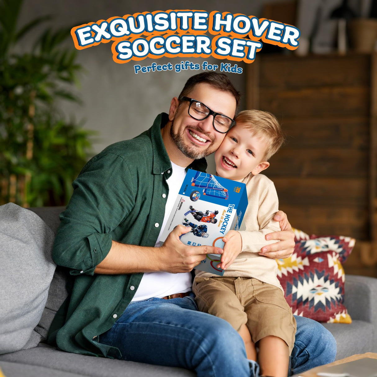 Nazano 3-in-1 Hover Soccer Ball, Kids Toddler Hockey Set with LED Lights,Indoor Outdoor Toys for Kids, Soccer Gift for Boys 6-8 8-12, Birthday,Kids, Boys Girls Age 6, 7, 8, 9, 10, 11, 12