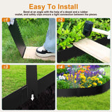 Meyoppm 20ft. 40" L × 4" H Metal Landscape Edging, 6 Pack Garden Border